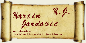 Martin Jordović vizit kartica